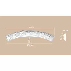 Радиус [1/4 круга] Decomaster 898102-100 (Rнар. 550 | Rвн. 500)